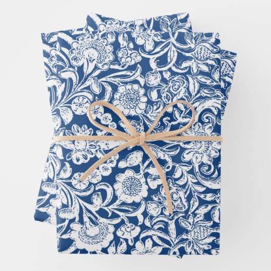 Antike Blau Geschenkpapier Set (Beispiel)