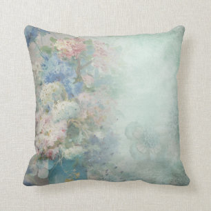 Antike blaue Blumen Kissen