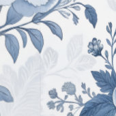 antike blaue Blumen Tapete (Naht)