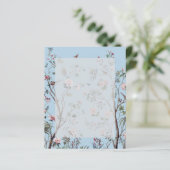 Antike blaue Blumenelemente (Stehend Vorderseite)