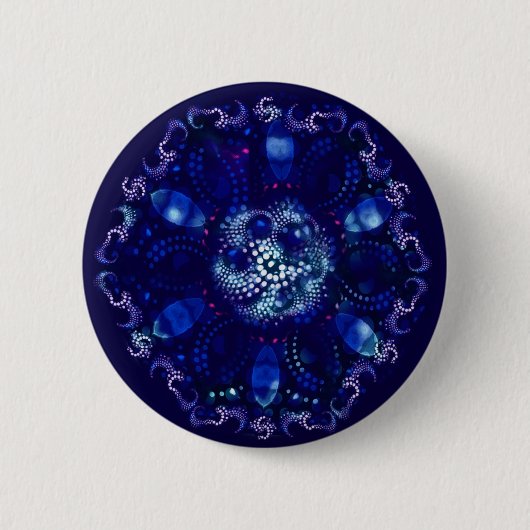 antike blaue Broschen-Schaltfläche Button (Vorderseite)