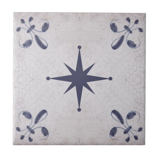 antike blaue Delfter Fliesen (Vorderseite)
