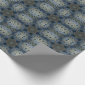 Antike Blaue Gänseblümchen-Blumen Geschenkpapier (Ecke)