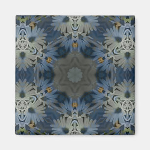 Antike Blaue Gänseblümchen-Blumen Magnet