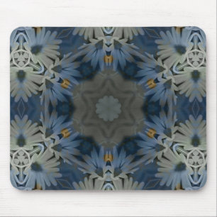 Antike Blaue Gänseblümchen-Blumen Mousepad