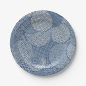 Antike blaue Imitate Porzellan Royal 1877 Pappteller (Vorderseite)