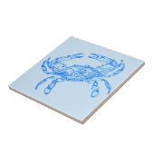 Antike blaue Krabbe Fliese (Seite)