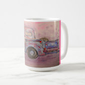 Antike blaue Patina Kaffeetasse (VorderseiteRechts)