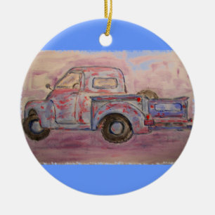 Antike blaue Patina Keramik Ornament