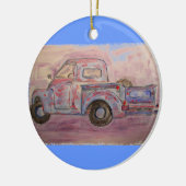 Antike blaue Patina Keramik Ornament (Links)