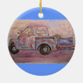 Antike blaue Patina Keramik Ornament (Hinten)