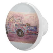 Antike blaue Patina Keramikknauf (Rechts)