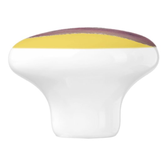 Antike blaue Patina Keramikknauf (Seitenansicht)