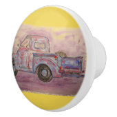 Antike blaue Patina Keramikknauf (Rechts)