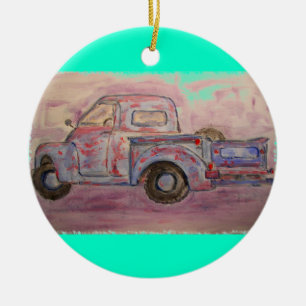 Antike blaue Patina Keramikornament