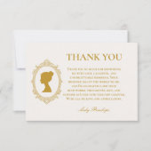 Antike Blaue Regency-Cameo-Brautparty Dankeskarte (Vorderseite)