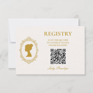 Antike Blaue Regency-Cameo-Brautparty Dankeskarte