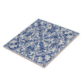 antike blaue Rollkachel Fliese (Seite)
