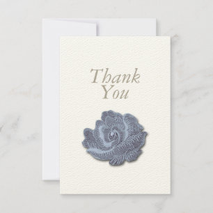 Antike Blaue Rose Beileid Dankeskarten Dankeskarte