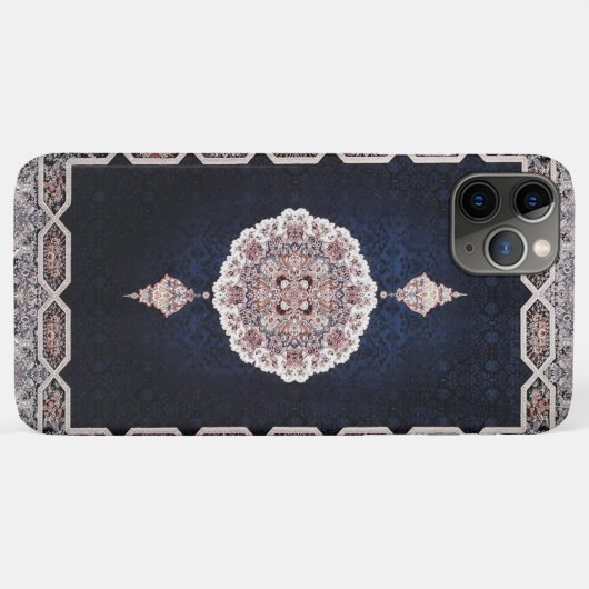 Antike Blaue Türkisch Persischer Teppich Rug Case-Mate iPhone Hülle (Rückseite (Horizontal))