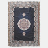 Antike Blaue Türkisch Persischer Teppich Rug Decke (Vorderseite Vertikal)