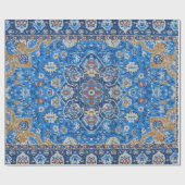Antike Blaue Türkisch Persischer Teppich Rug Geschenkpapier (Flach)