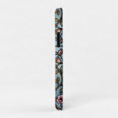 Antike Bleiglas Kunst in Blautönen eines Schmetter Case-Mate iPhone Hülle (Hinten/Rechts)
