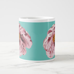 Antike blühende Pfingstrose-Kaffeetasse Jumbo-Tasse