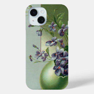 Antike blühende violette Blumen in einem Osterei Case-Mate iPhone Hülle