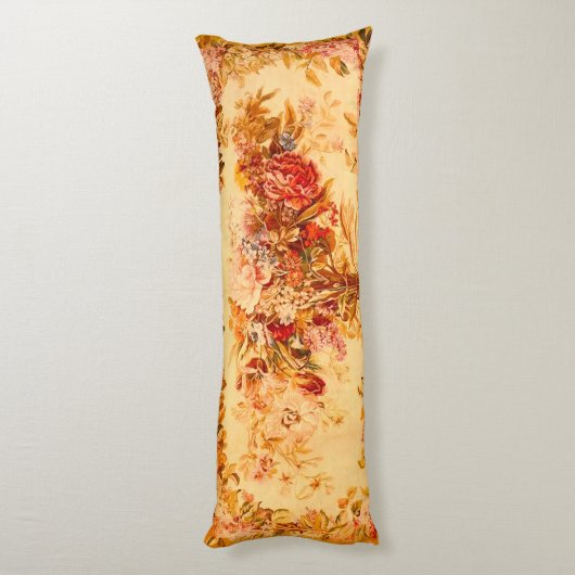 Antike Blume Bouquet Kissen (Rückseite (Vertikal))