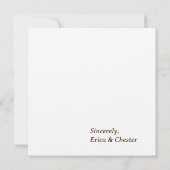 Antike Blume Dankeskarte (Rückseite)