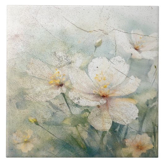 Antike Blume Design 339 Fliese (Vorderseite)