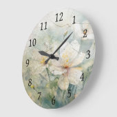 Antike Blume Design 339 Große Wanduhr (Winkel)