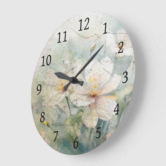 Antike Blume Design 339 Große Wanduhr (Winkel)