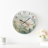 Antike Blume Design 339 Große Wanduhr (Zuhause)