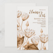 Antike Blume Einladung (Vorne/Hinten)