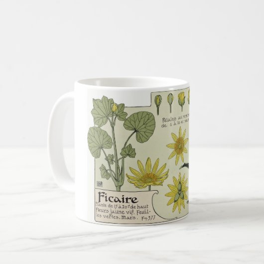 Antike Blume Kaffeetasse (Vorderseite Links)