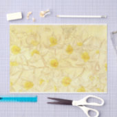 Antike Blume mit gelbem Dekor Zeichnend Seidenpapier (Handwerk)