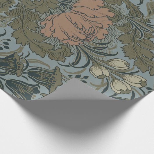 Antike Blume Morris Garden Blumengarten Geschenkpapier (Ecke)