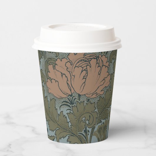 Antike Blume Morris Garden Blumengarten Pappbecher (Links)