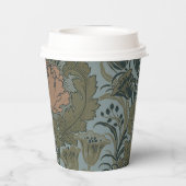 Antike Blume Morris Garden Blumengarten Pappbecher (Rückseite)