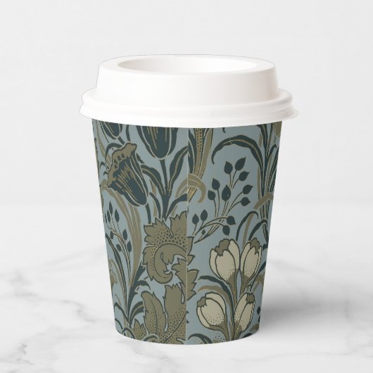 Antike Blume Morris Garden Blumengarten Pappbecher (Rechts)