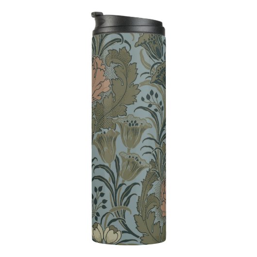 Antike Blume Morris Garden Blumengarten Thermosbecher (Nach rechts gedreht)