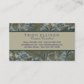 Antike Blume Morris Garden Blumengarten Visitenkarte (Rückseite)