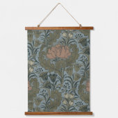 Antike Blume Morris Garden Blumengarten Wandteppich Mit Holzrahmen (Vorderseite)