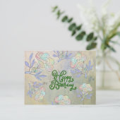 Antike Blume Postkarte (Stehend Vorderseite)