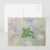 Antike Blume Postkarte (Vorne/Hinten)
