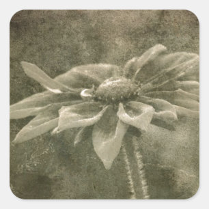 Antike Blume Quadratischer Aufkleber