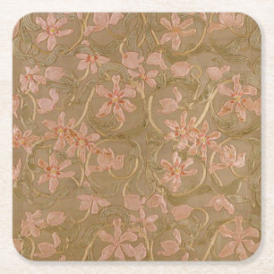 Antike Blume (Shape-Optionen) - Rechteckiger Pappuntersetzer