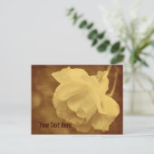 Antike Blume Vintager Rose Postkarte individuell a (Stehend Vorderseite)